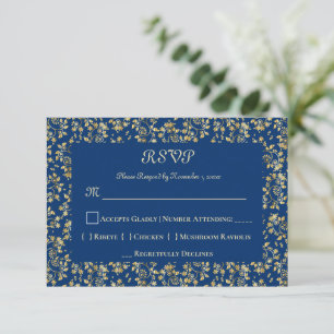 Mediaeval Gold RSVP Card