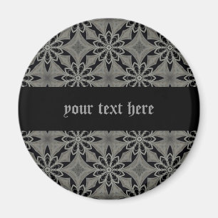 Mediaeval gothic flower customisable magnet