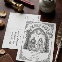 Mediaeval Gothic Knight Bride Groom Save The Date