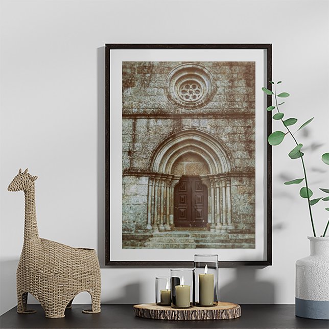 Mediaeval gothic portal in Santiago de Antas Photo Print (Creator Uploaded)