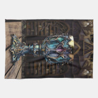 Mediaeval Gothic Purple Blue Goblet Castle Library