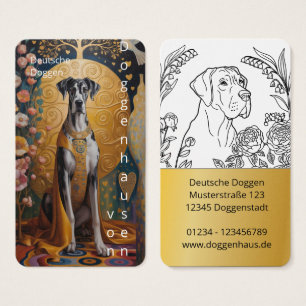 Mediaeval Great Dane Art Business Cards
