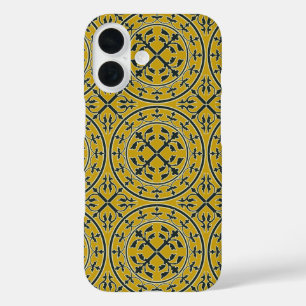 Mediaeval Green Mustard Wreath Leaves Romanesque iPhone 16 Case