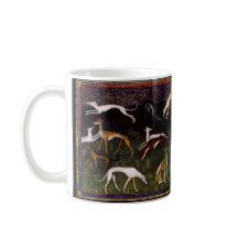Mediaeval Greyhound Dogs in the Deep Woods