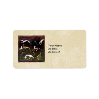 Mediaeval Greyhounds Custom Personalised Label