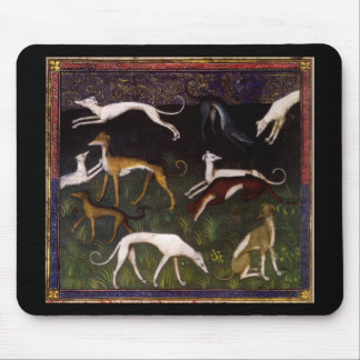 Mediaeval Greyhounds in the Deep Forest Mouse Pad