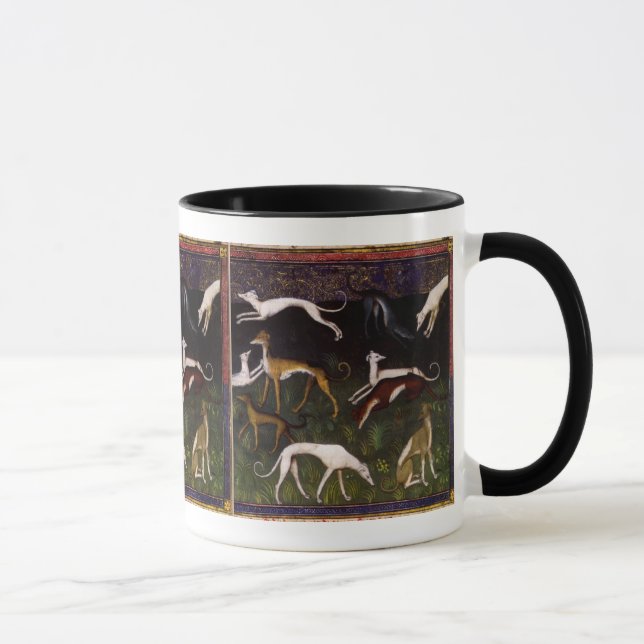 Mediaeval Greyhounds in the Deep Woods Mug (Right)