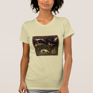 Mediaeval Greyhounds in the Deep Woods T-Shirt