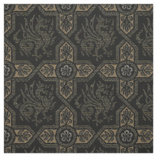 Mediaeval Griffin Dragon Pattern Fabric