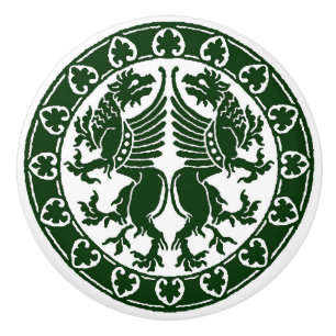 Mediaeval Griffins Ceramic Knob