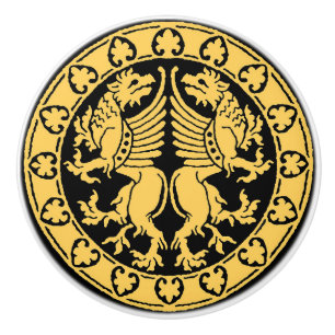 Mediaeval Griffins Ceramic Knob