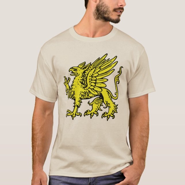 Mediaeval Gryphon Heraldry tshirt (Front)
