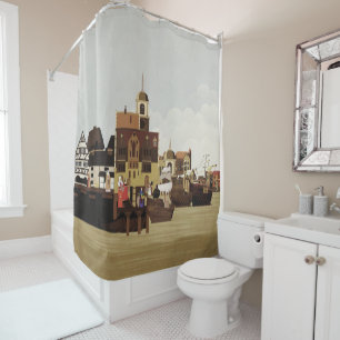 Mediaeval Harbour Shower Curtain