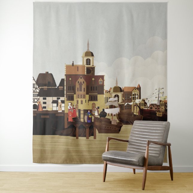 Mediaeval Harbour Tapestry (In Situ)