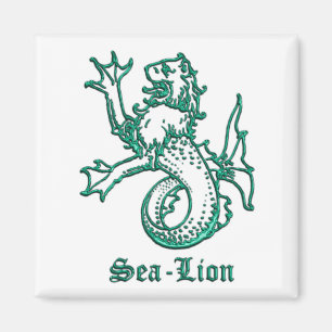 Mediaeval Heraldry Sea-lion Magnet