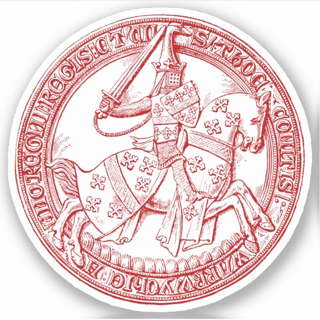 Mediaeval Heraldry Seal of Thomas de Beauchamp (Front)