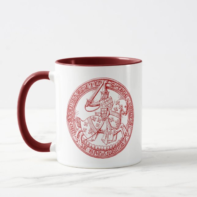 Mediaeval Heraldry Seal of Thomas de Beauchamp Mug (Left)