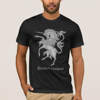 Mediaeval Heraldry Unicorn rampant white T-Shirt
