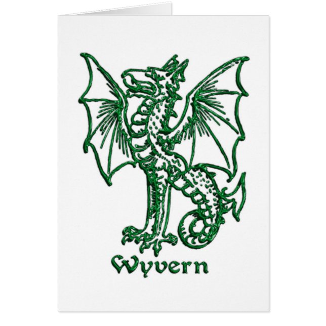 Mediaeval heraldry -Wyvern (Front)