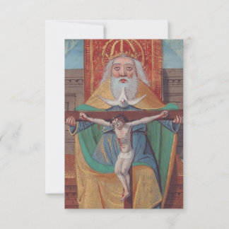Mediaeval Holy Trinity Sacred Art Holy Card