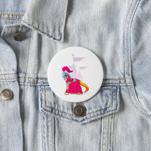 Mediaeval Horse  7.5 Cm Round Badge