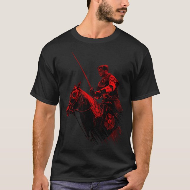 Mediaeval Horse Knight T-Shirt (Front)