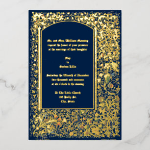 Mediaeval Illuminated Birds & Flowers Wedding