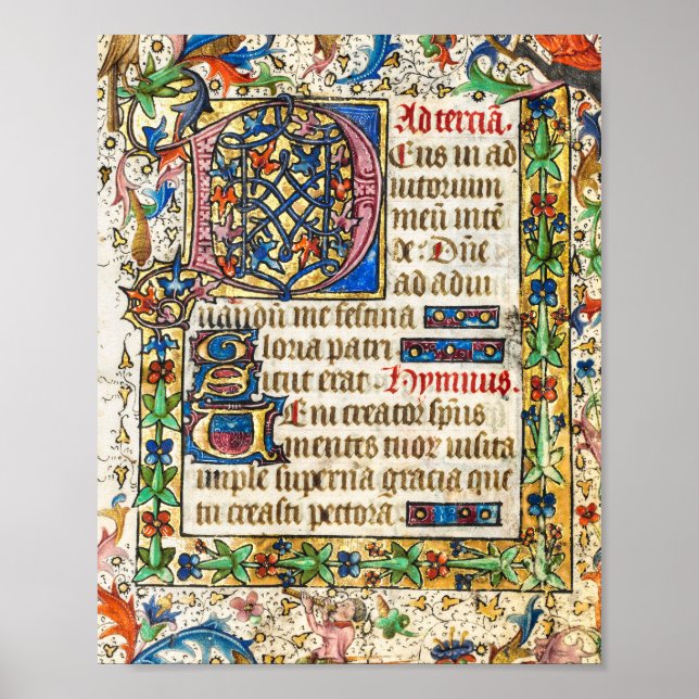 Mediaeval Illuminated Manuscript Poster (Front)