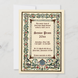 Mediaeval Illuminated Prom Invitation