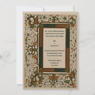 Mediaeval Illuminated Wedding Invitations Template