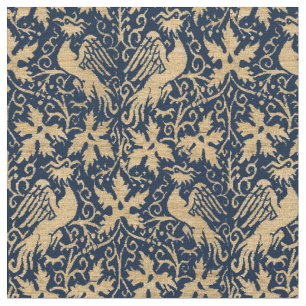 Mediaeval Italian Griffons in Grapevine Pattern Fabric