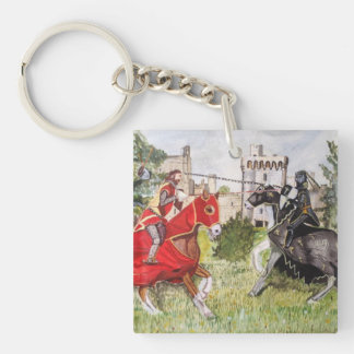 Mediaeval Joust In front of Castle Key Ring