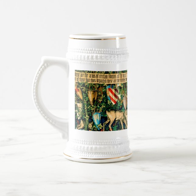 Mediaeval King Arthur William Morris Beer Stein (Left)