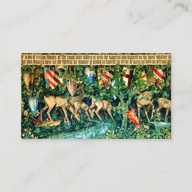 Mediaeval King Arthur William Morris Enclosure Card (Front)