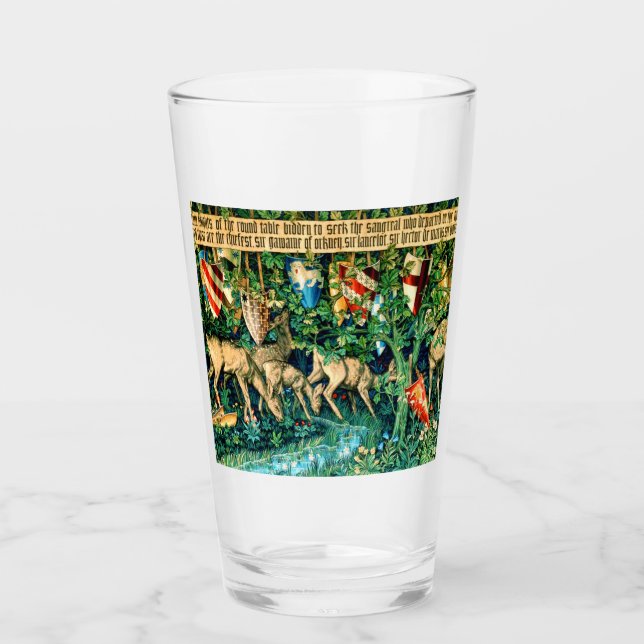 Mediaeval King Arthur William Morris Glass (Front)