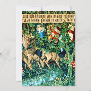 Mediaeval King Arthur William Morris Invitation