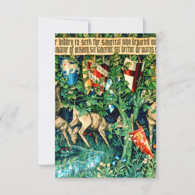 Mediaeval King Arthur William Morris Invitation (Front)