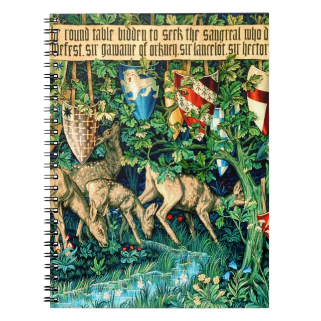 Mediaeval King Arthur William Morris Notebook (Front)