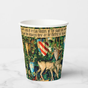 Mediaeval King Arthur William Morris Paper Cups