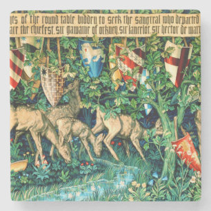 Mediaeval King Arthur William Morris Stone Coaster