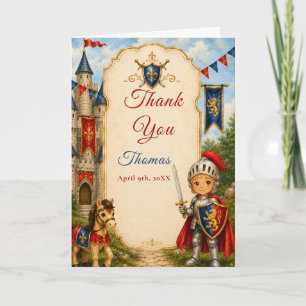 Mediaeval Knight 5th Thank you Card