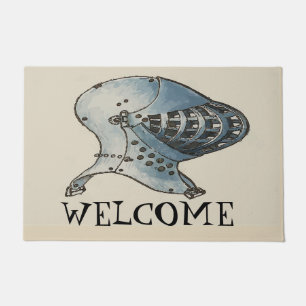 Mediaeval Knight, add text Doormat