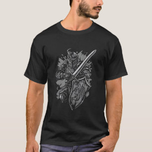 Mediaeval Knight Armour Sword Shield Renaissance F T-Shirt