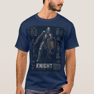 Mediaeval Knight Blueprint T-Shirt European Armo