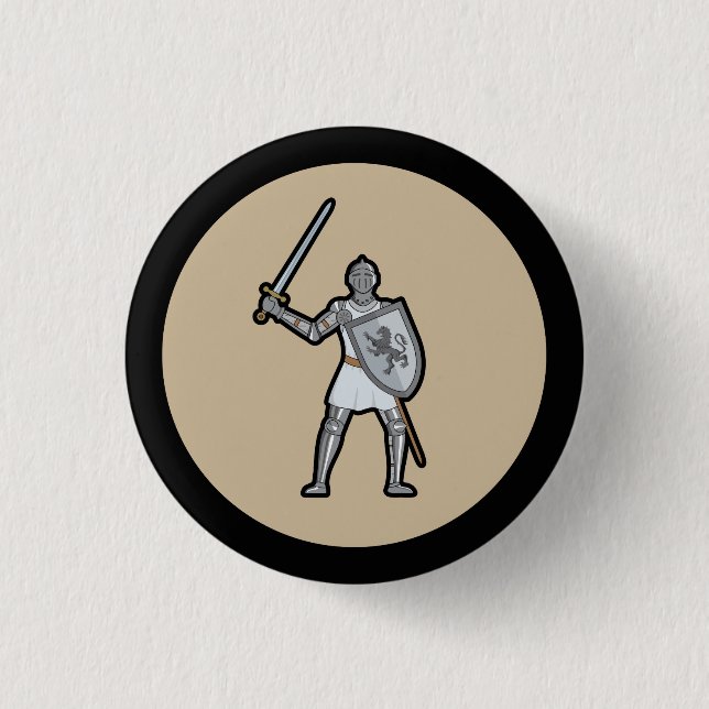 Mediaeval Knight Button (Front)