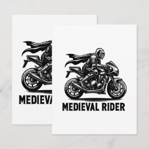 Mediaeval knight enclosure card