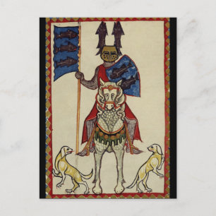 Mediaeval Knight Facing Forward Postcard