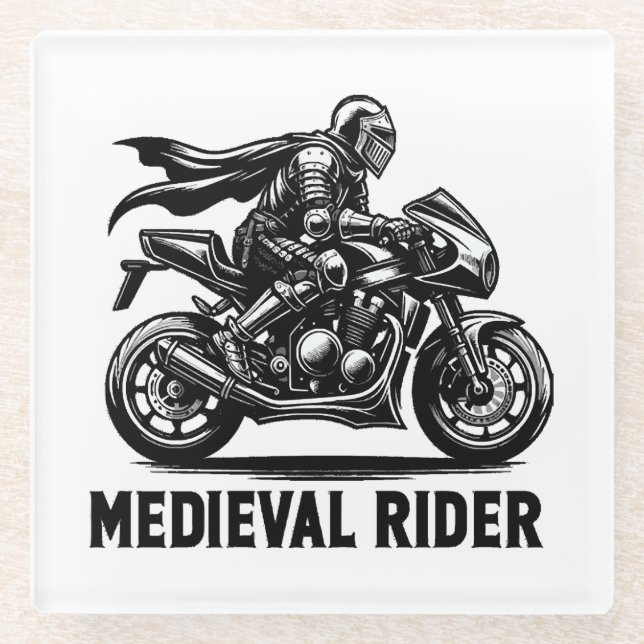 Mediaeval knight glass coaster (Front)