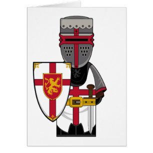 Mediaeval Knight in Helmet Card