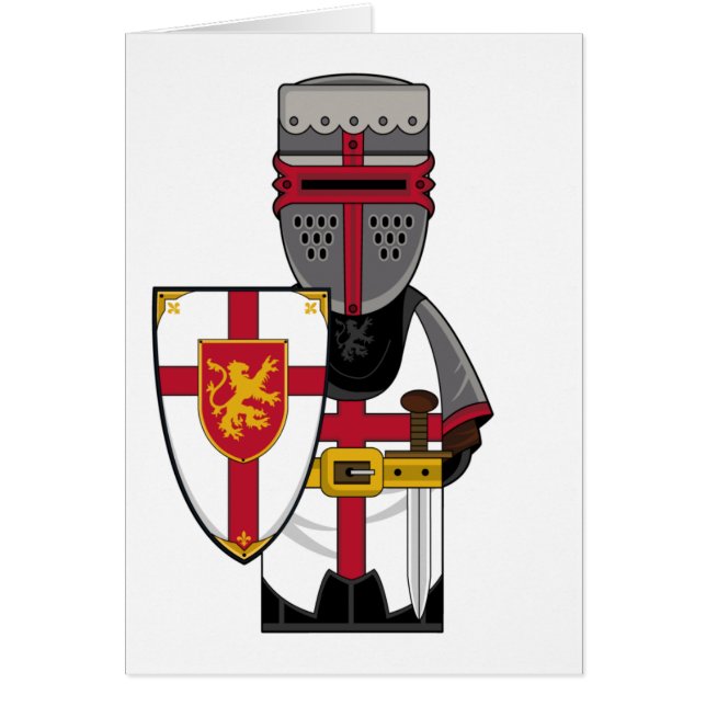 Mediaeval Knight in Helmet Card (Front)